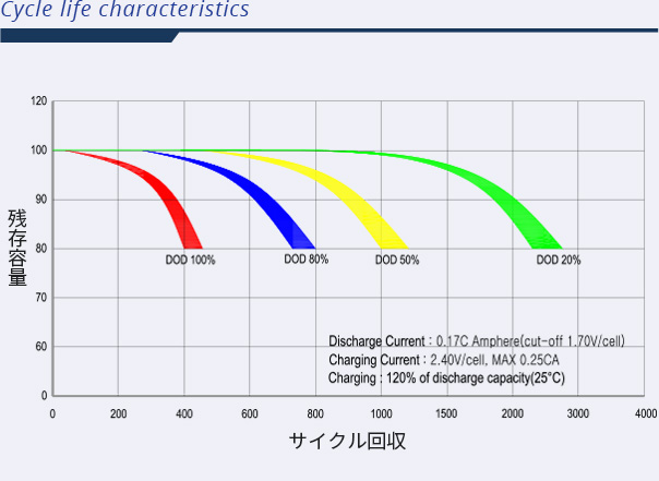 PNC 放電サイクル寿命特性